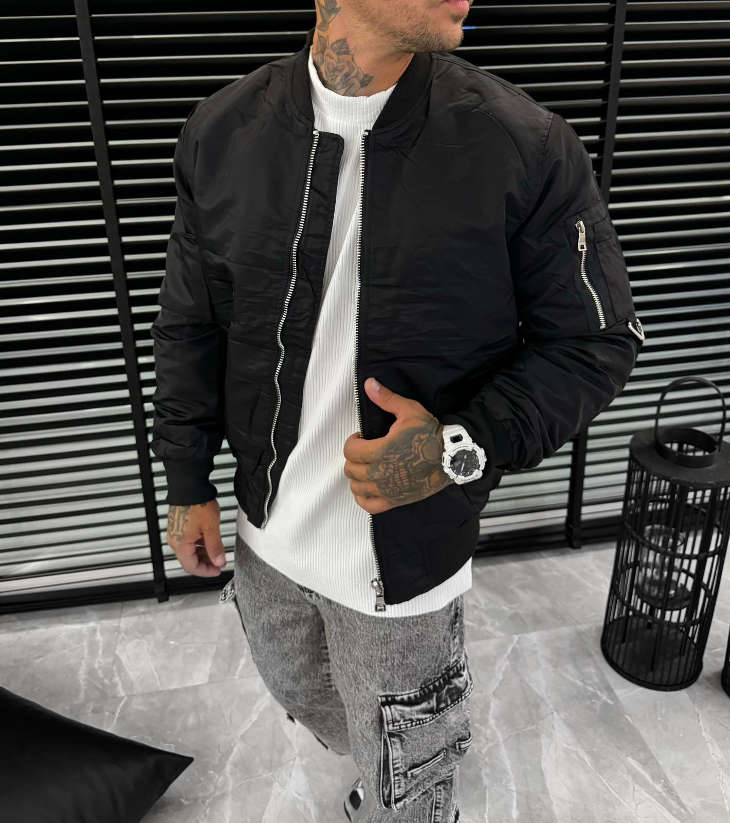 εικόνα_Viber_2024-08-27_00-29-39-663 Bomber Jacket - Μαύρο - Image 1