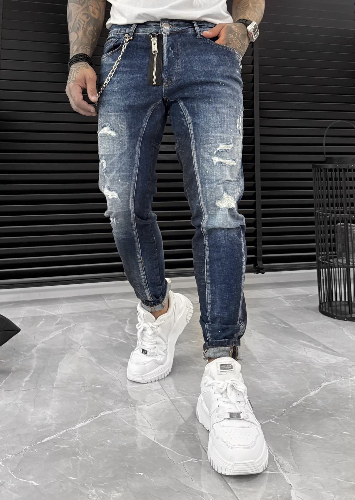 Jean Zipper BL - Blue