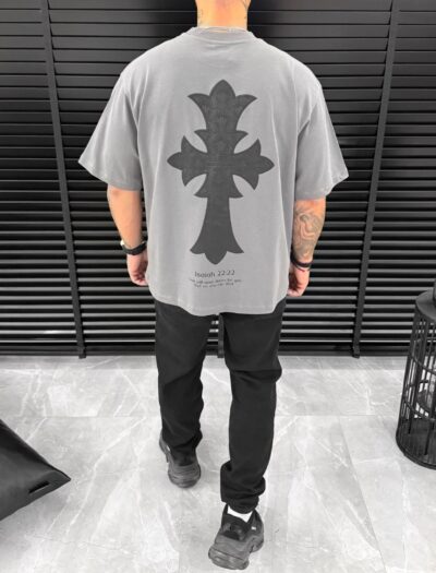 Cross T-Shirt - Grey - Image 2