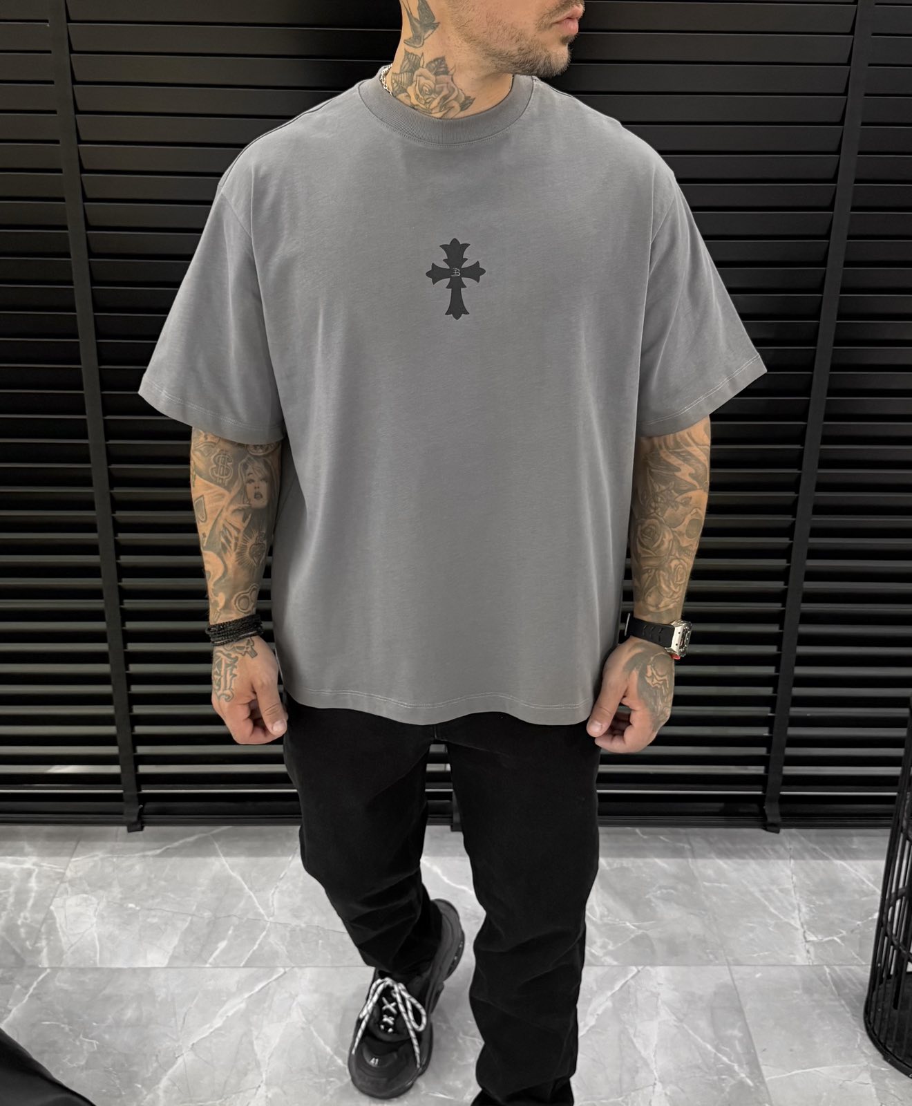 Cross T-Shirt - Grey