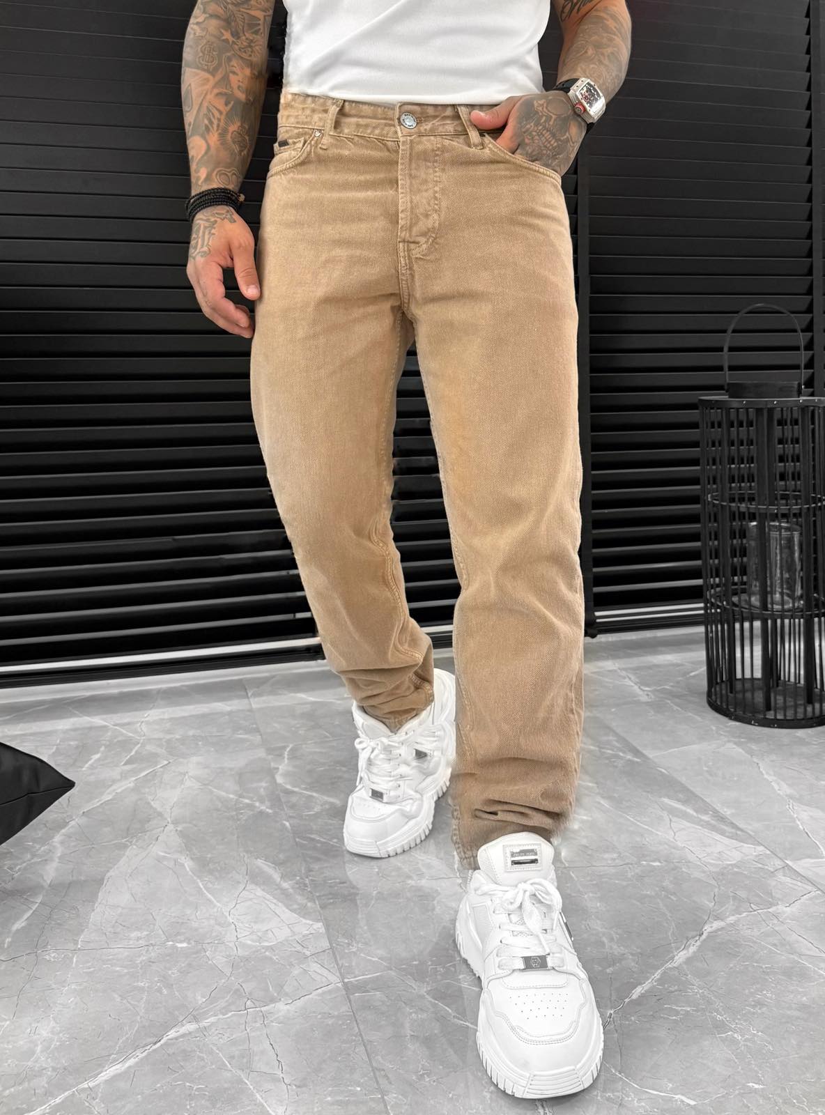 Jean Black Island - Beige