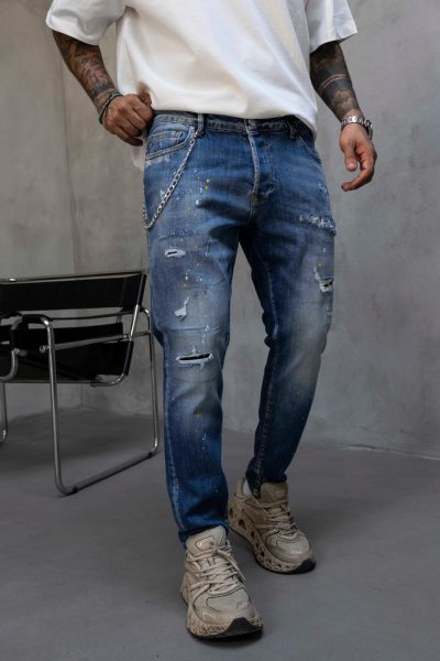 Jean Ripped BL - Blue