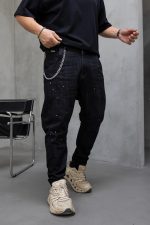 Jean Splashed BL - Black