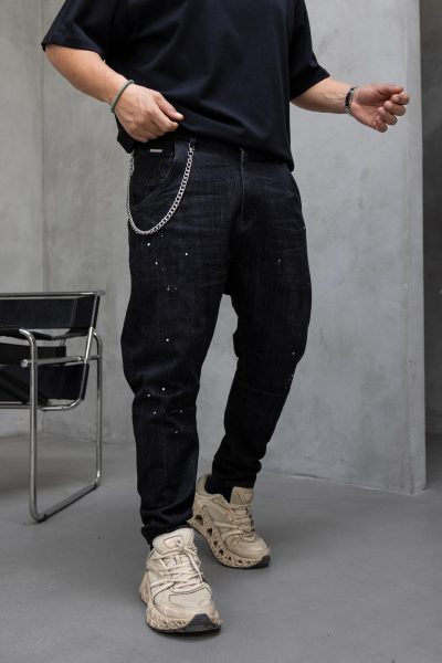 Jean Splashed BL - Black