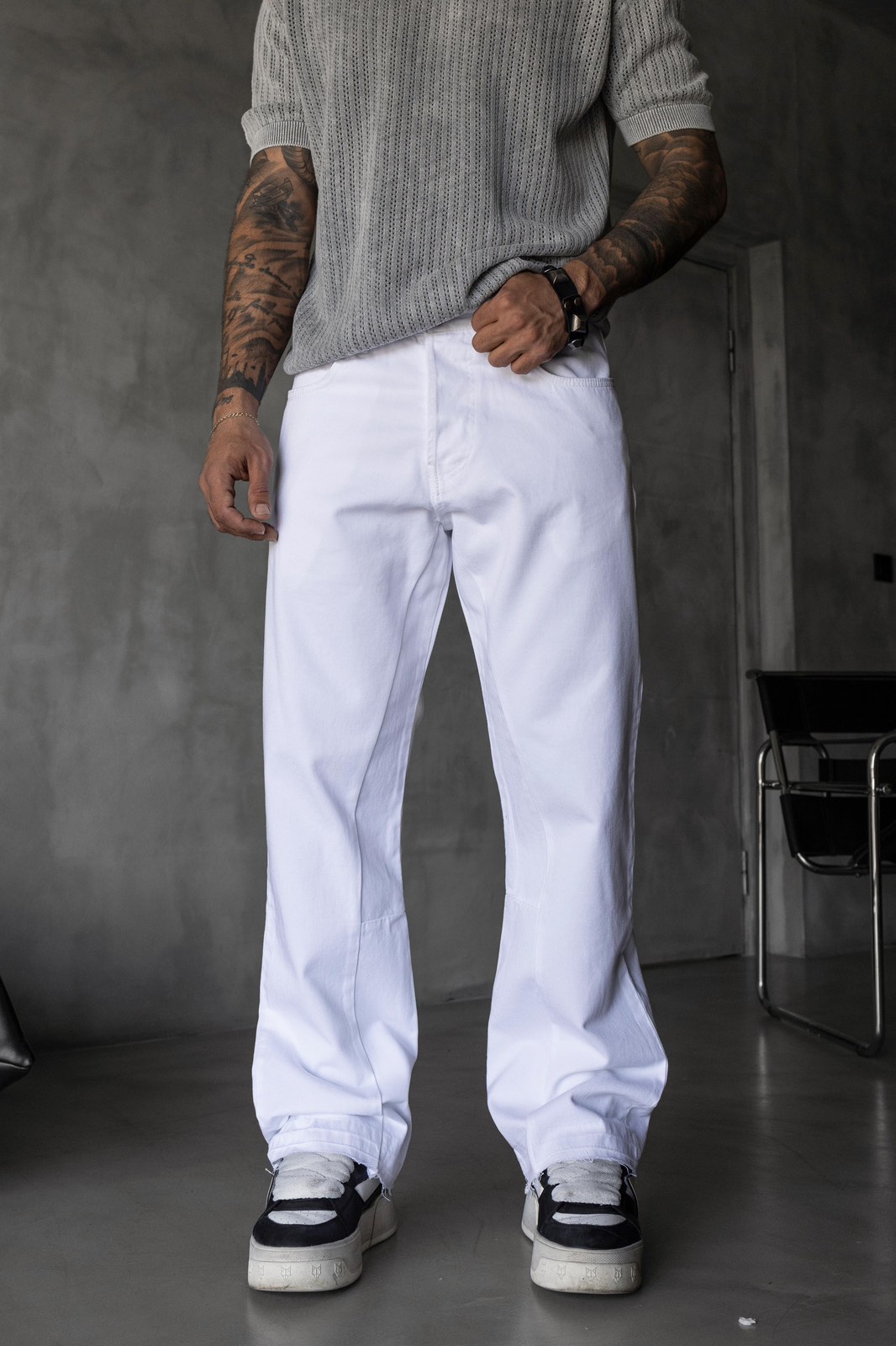 Jean Straight BI - White