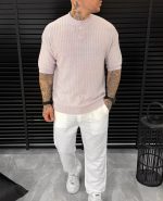 Knitted T-Shirt - Lila