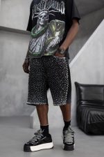 Shorts With Stras - Black