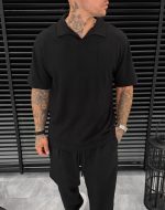 Capri Polo T-Shirt - Black