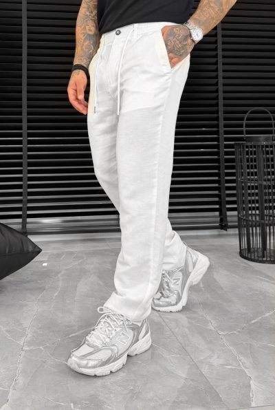 Linen Pant - White - Image 2