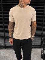 Ribbed T-Shirt - Beige